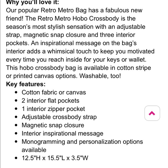 Retro hobo crossbody by thirty one - Picture 6 of 7